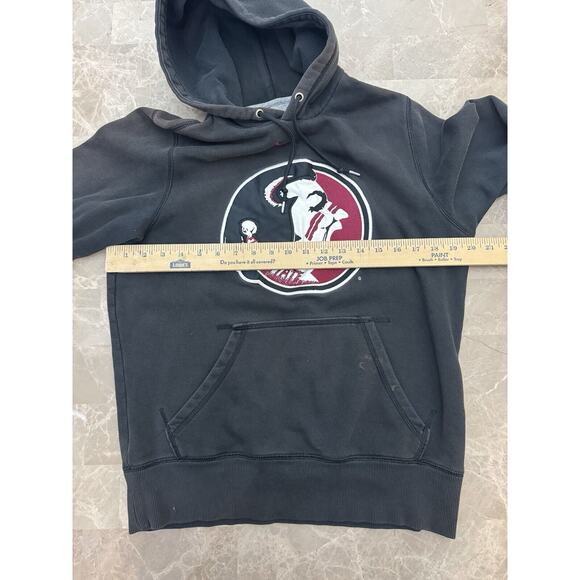 Nike FSU Seminoles Logo Hoodie Sweatshirt Small Black Center Swoosh NCAA - Picture 8 of 12